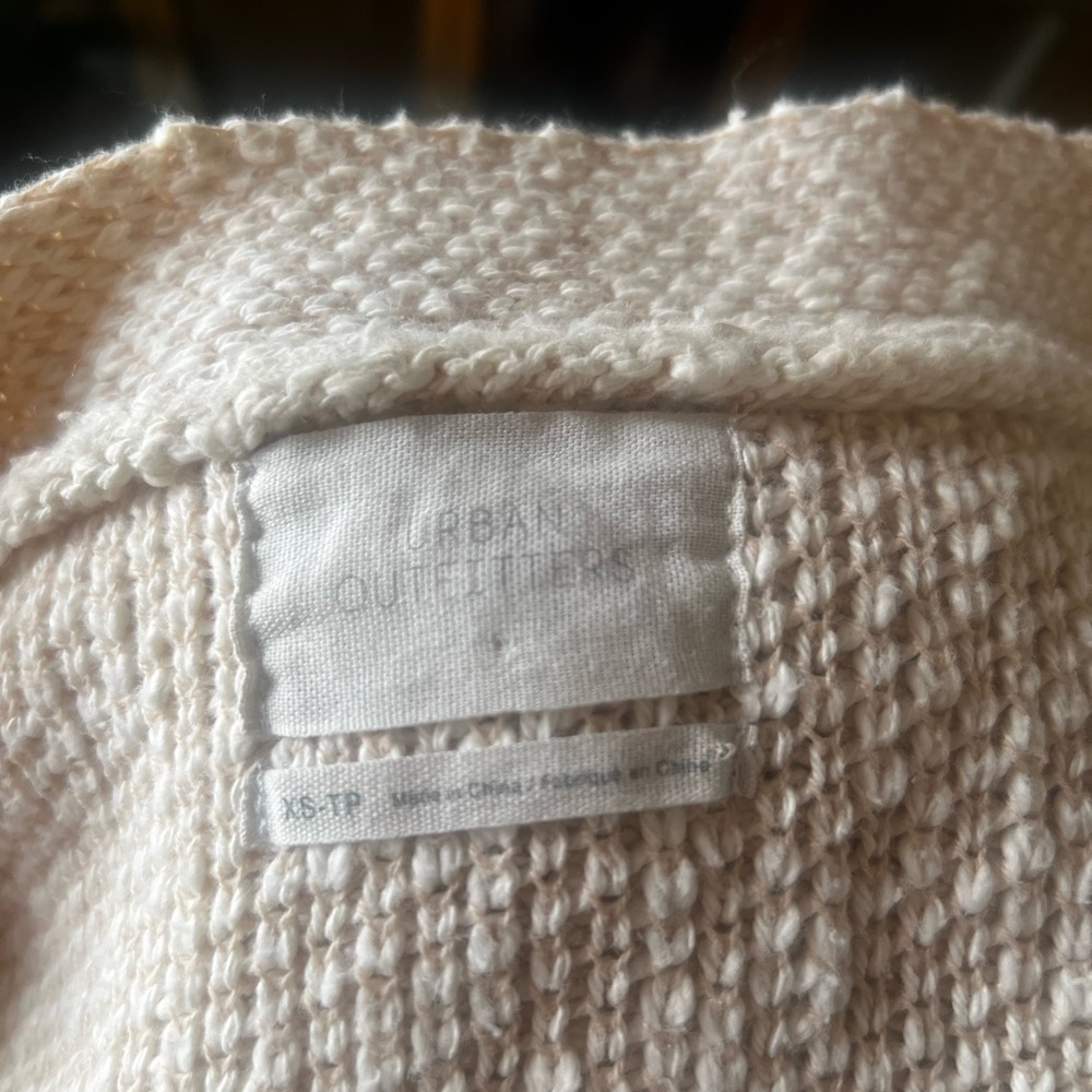 Urban Outfitters Beige Cropped Knit Cardigan - Picture 5 of 7